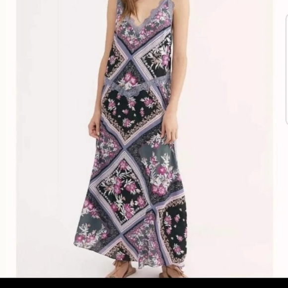 Free people, Stevie Floral Lace Trim Maxi Dress. - Picture 3 of 13